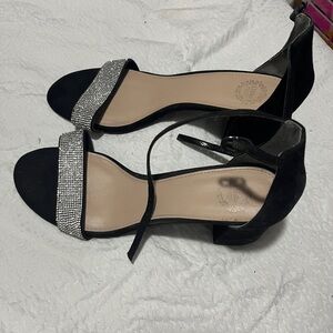Elegant Black and Silver Women's Heels